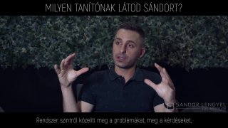 Interjú - Milyen tanítónak látod Sándort?